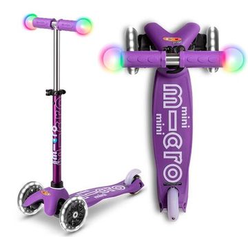 Самокат  Mini Micro Deluxe Magic LED - Сиреневый