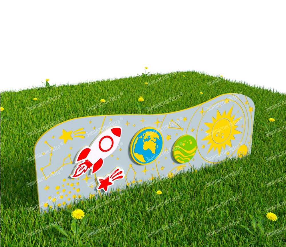 Забор уличный из экопластика Космическое пространство