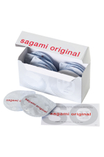 Презервативы Sagami, original 0.02, полиуретан, 19 см, 5,8 см, 12 шт.