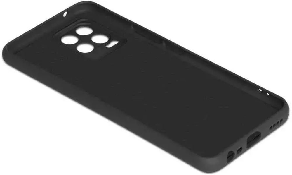 Силиконовый чехол с микрофиброй для Realme 8/8 Pro DF rmOriginal-12 (black)