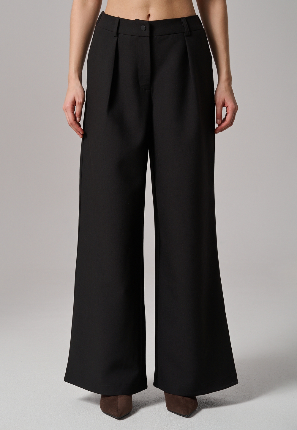 Брюки палаццо черные