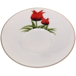 Кофейная пара (зеркальная кружка 90мл+блюдце) анаморфный дизайн «Тюльпаны»