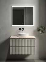 Тумба с раковиной Sancos SNOB R 80 со столешницей, бежевая матовая