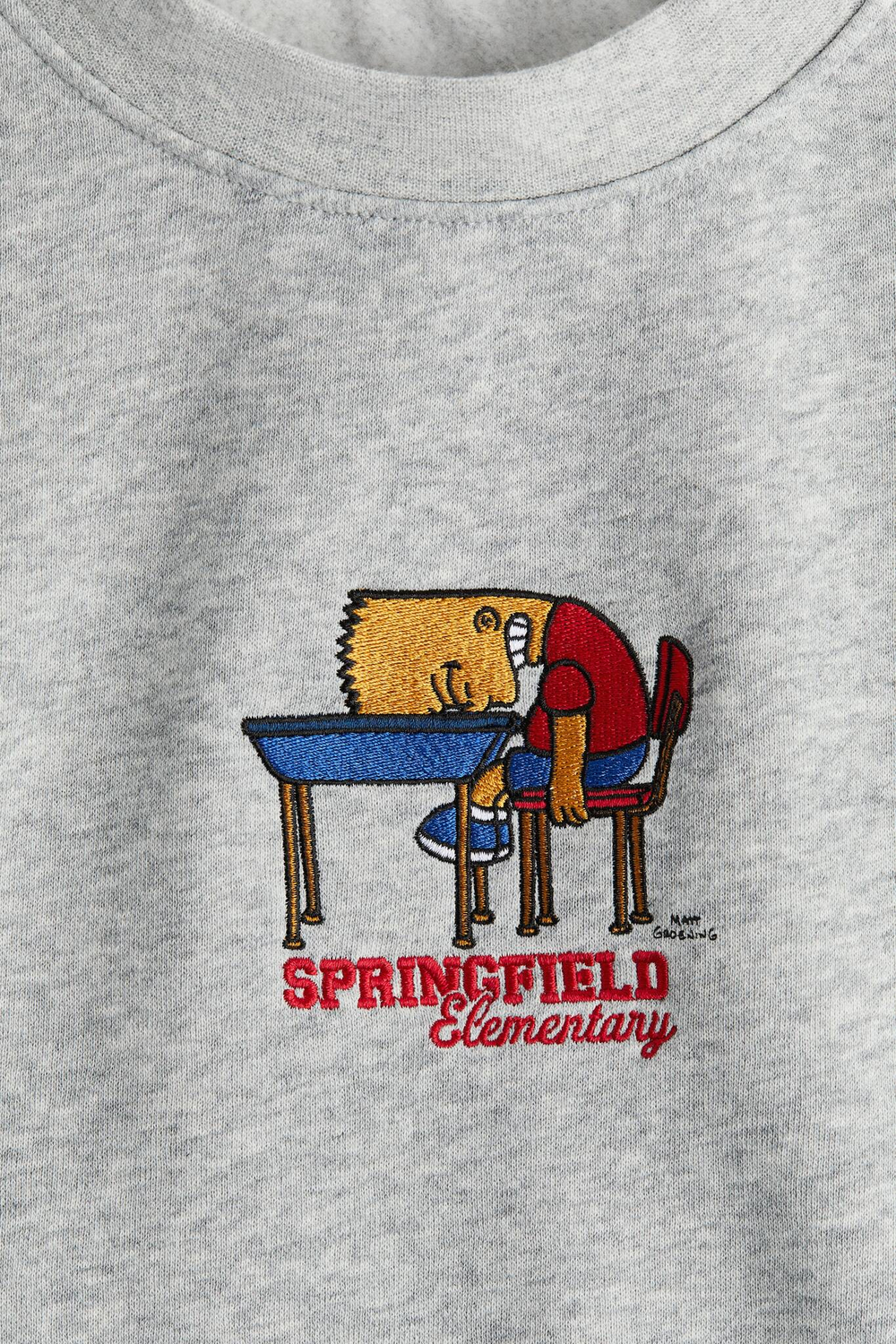 H&M Толстовка с принтом, серый меланж