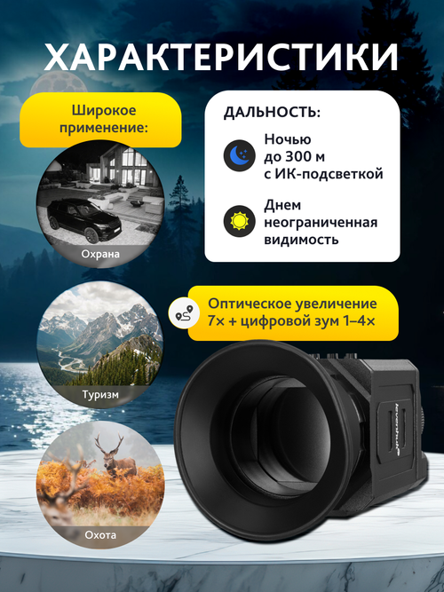 Монокуляр ночного видения Levenhuk Atom Digital DNM70