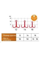 Крючки для рыбалки Saikyo тройные 6063-1X-CP R