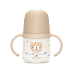 Бутылочка с ручками Suavinex Night Wild 150 мл коричневая, 6 мес+