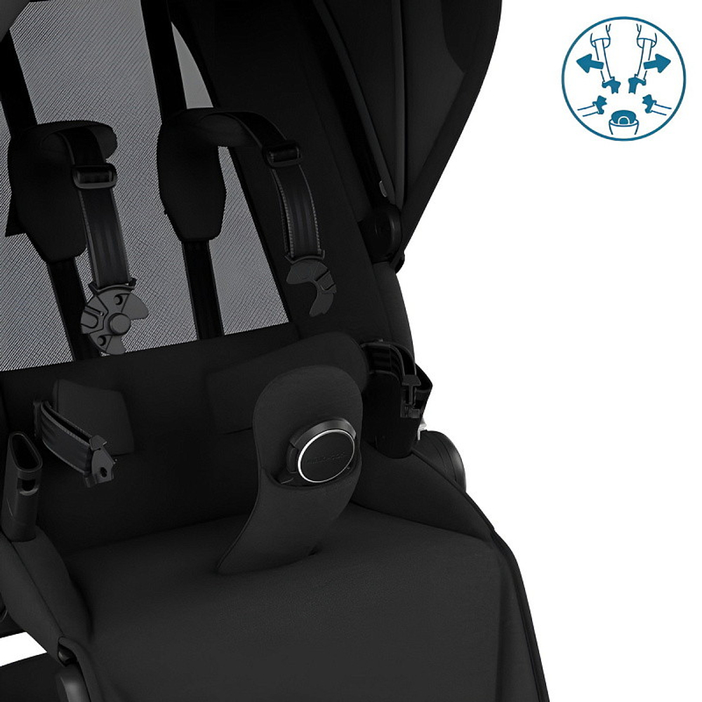 Детская коляска Maxi-Cosi Fame 3 в 1 с автокреслом CabrioFix Essential black Twillic Black/Черный