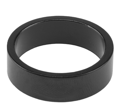 Проставочное кольцо рулевой колонки алюминиевое "спейсер", h-10мм, для штока вилки 1-1/8", черное. 	SC-TX-013-10-BK