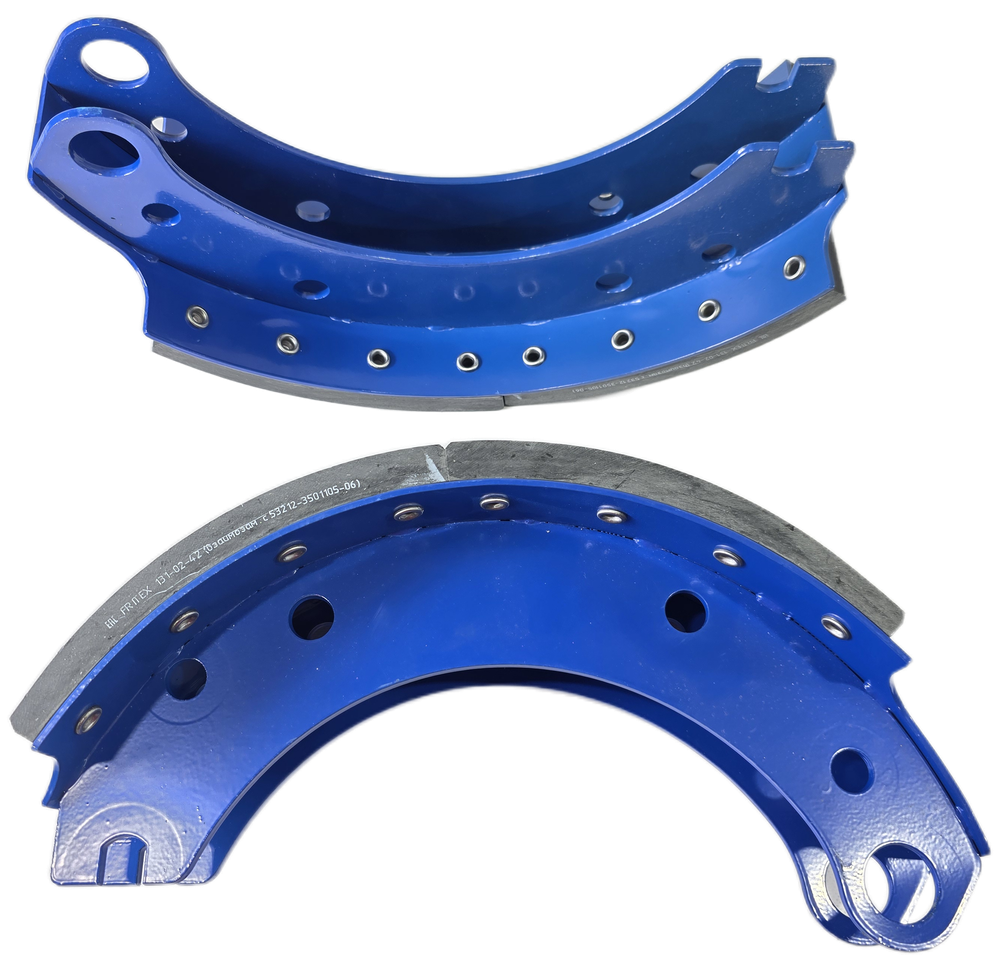 Колодка барабанного тормоза а/м КАМАЗ-ЕВРО 53205, 43114, 6540 (толстый металл 3/5) (1шт.) АККОР