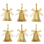 Украшение «Колокольчики» 3,5 см (набор 6шт), Золото