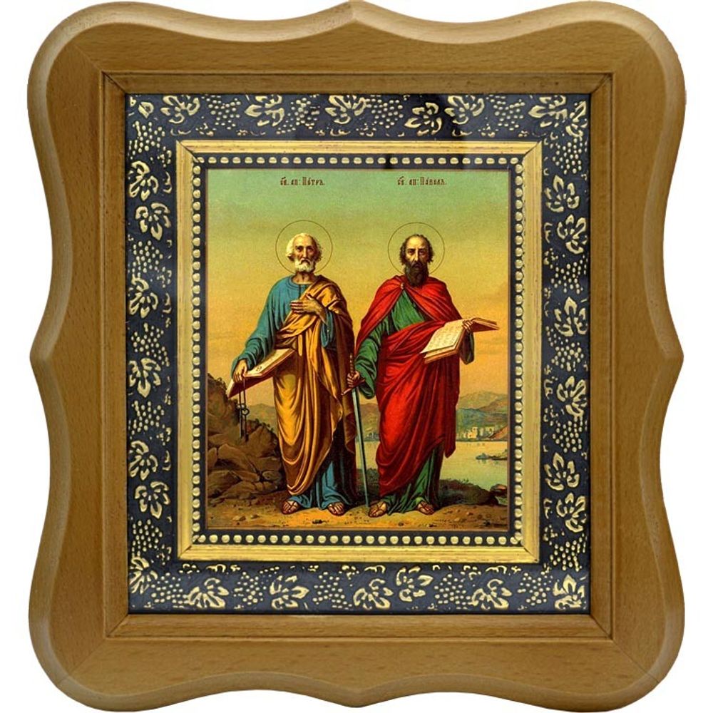 Петр и Павел  Святые апостолы. Икона на холсте.