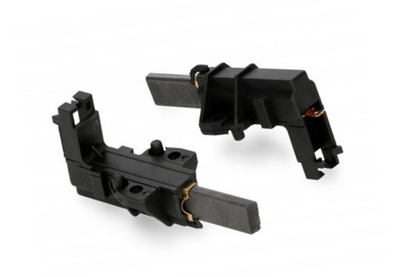 Две щетки двигателя стиральной машины 5x13.5x35 мм в чёрном корпусе КРЕПЛЕНИЕ ПЕРПЕНДИКУЛЯРНО Indesit, LG, Zanussi, Samsung, 5x13.5x35 мм (комплект 2 шт.)