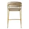 Полубарный стул Turin бежевый с золотыми ножками