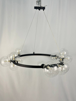 Люстра подвесная Lanbos Bubbles, 15 лампы G9, 180 Вт LED, до 30 кв м, черная