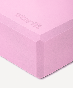 Блок для йоги YB-200 EVA, розовый пастель