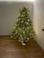 Елка с гирляндой встроенной «Престиж» (Литая хвоя) 185 см / 1,8 м