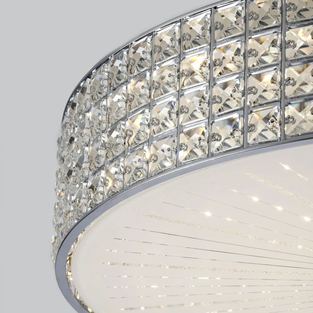 Citilux Портал CL32410G1 LED RGB Люстра хрустальная с пультом Хром