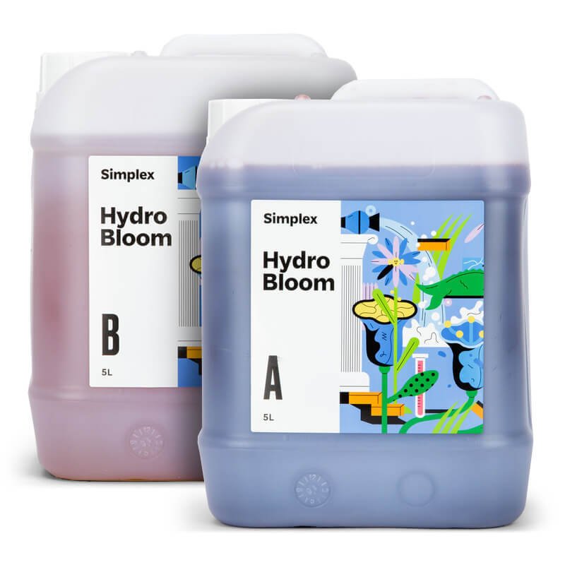 Удобрение SIMPLEX Hydro Bloom, две бутылки 5 литров, вид спереди