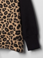 Костюм для девочки с юбкой леопардовый