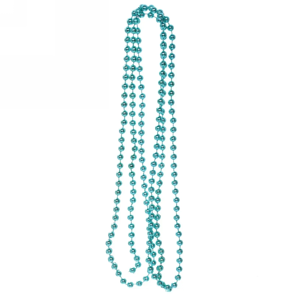Бусы на ёлку 1,5м «Шарики» d-6мм, Голубой