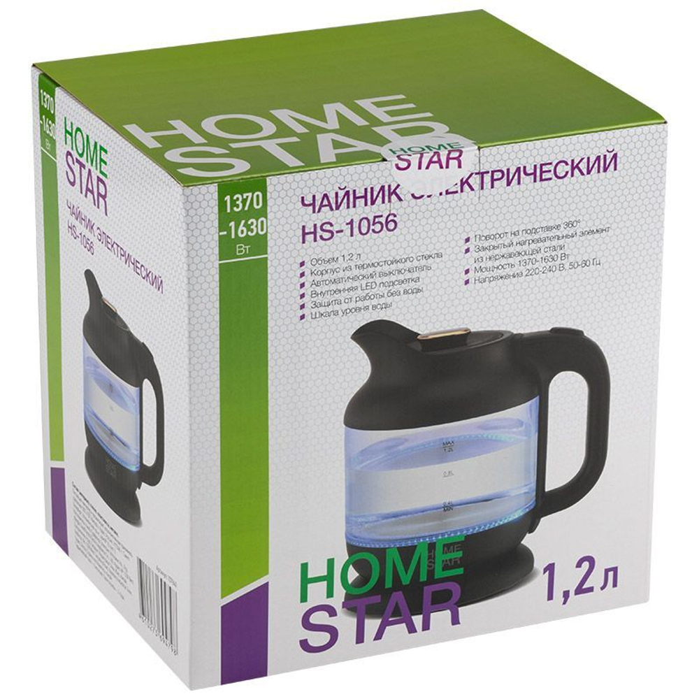 Чайник HOMESTAR HS-1056 черный (107840)