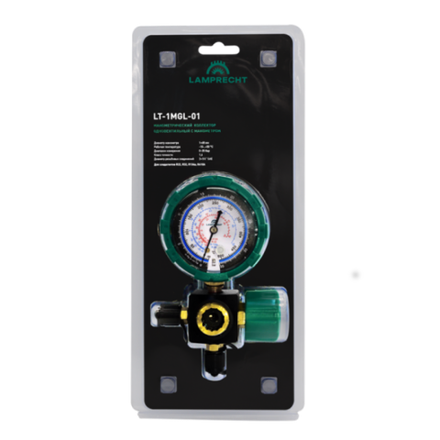 LT-1MGL-01 Маном. коллектор (1-вент, R22/R32/R134/R410, F1/4, без шлангов) LAMPRECHT