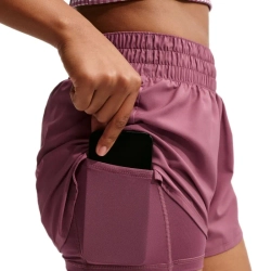 Женские Шорты теннисные Nike Dri-Fit One 2-in-1 - pink smoke/white
