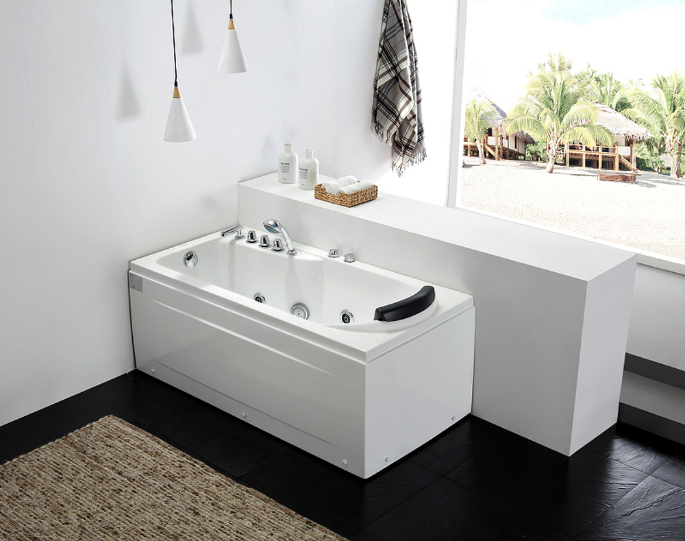 Акриловая ванна Gemy 172х77 G9006-1.7 B L с гидромассажем