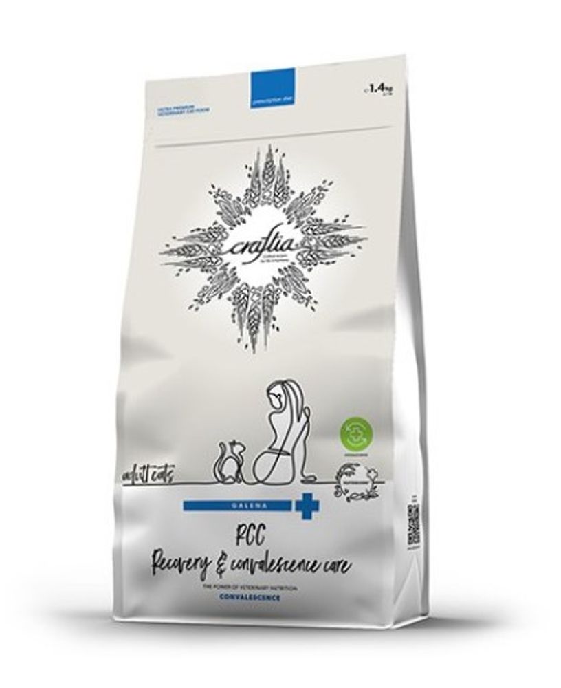 Сухой диетический корм Craftia Galena Cat Recovery &amp; Convalescnce care, в период реабилитации 1,4 кг