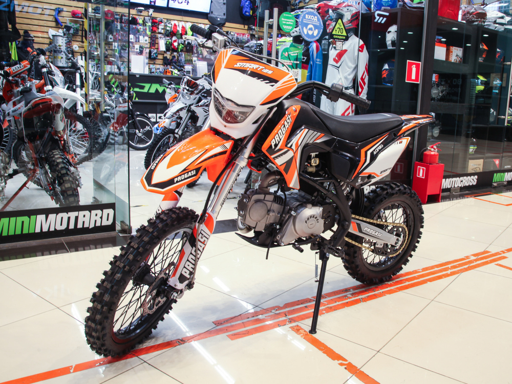 Питбайк PROGASI SMART 4 125CC ORANGE 17/14 (Полуавтоматическая КПП)
