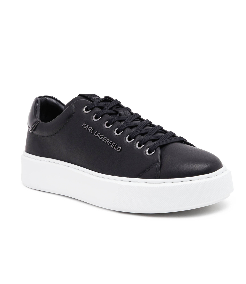 Кожаные кроссовки maxi kup Karl Lagerfeld - черный(KL52219)