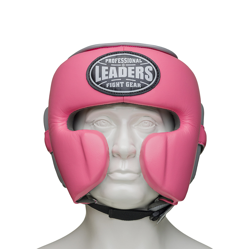 Шлем боксерский LEADERS MEX FANCY PNK/GR розовый/серый