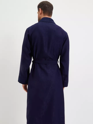 Халат мужской TНOMAS сатиновый жаккард Синий "Polens"