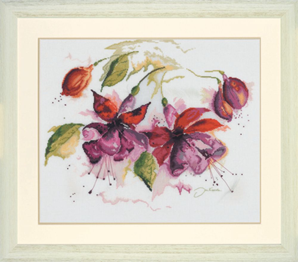 Набор для вышивания Lanarte &quot;Fuchsia in watercolor&quot;