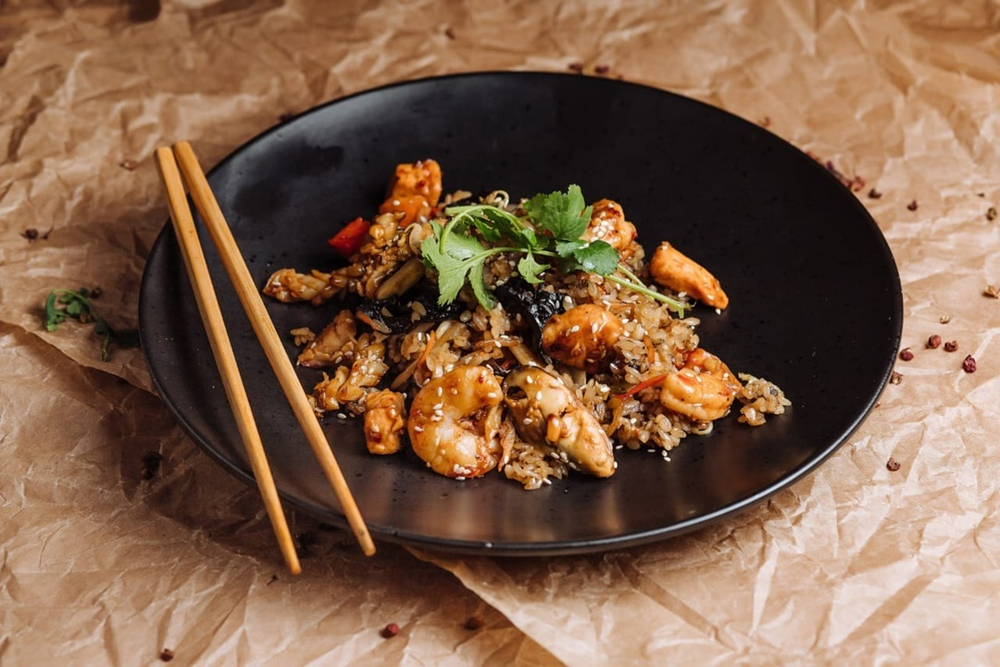 Рис с капустой кимчи