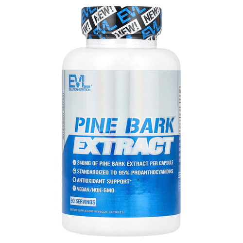 EVLution Nutrition, экстракт коры сосны, 90 вегетарианских капсул (240 мг в 1 капсуле)