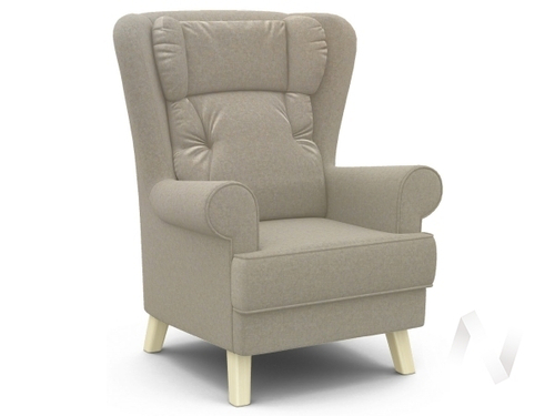 Кресло отдыха Комфорт-2 (бесцветный лак/SENSEY CREAM)