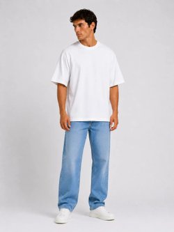 Футболка мужская белая oversize