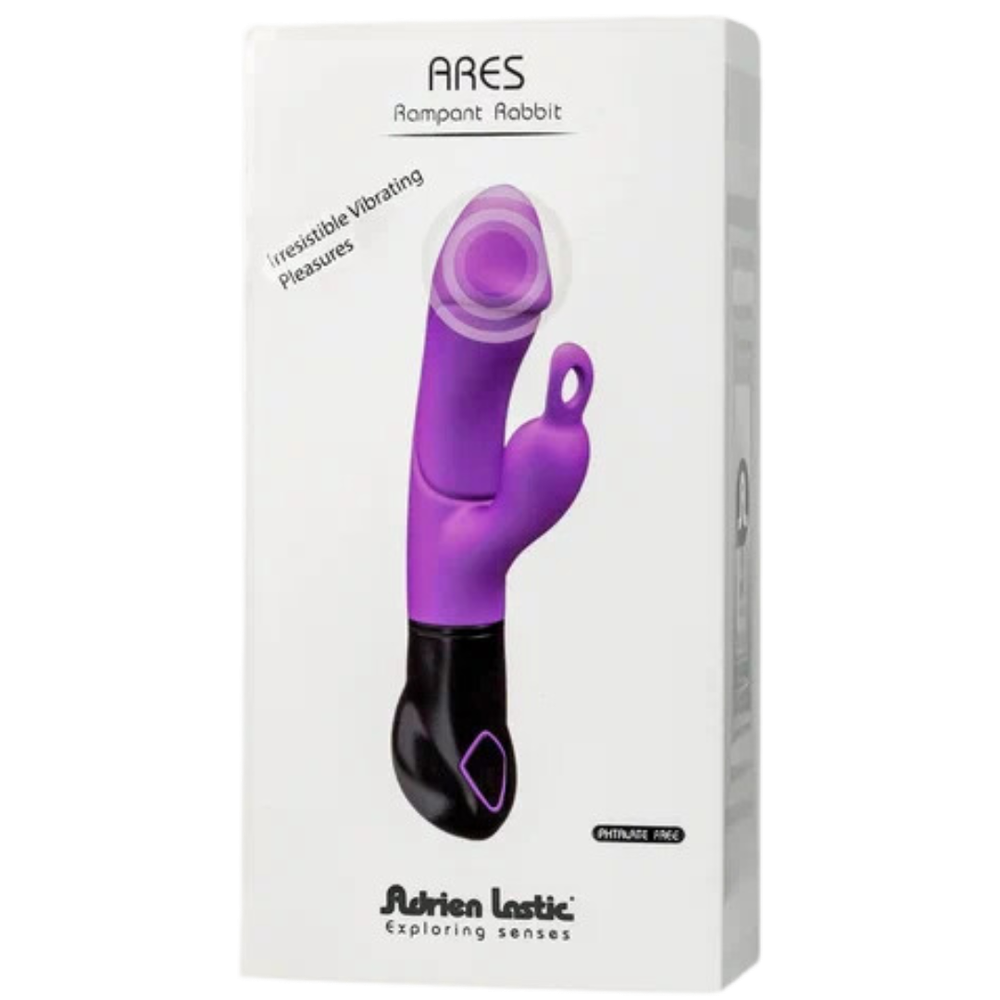 Вибратор кролик анатомической формы Ares, Adrien Lastic (работает от батареек ААА*2)