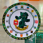 Сувенирная тарелка Южный Урал Челябинская область карта, керамика 21 см №0009