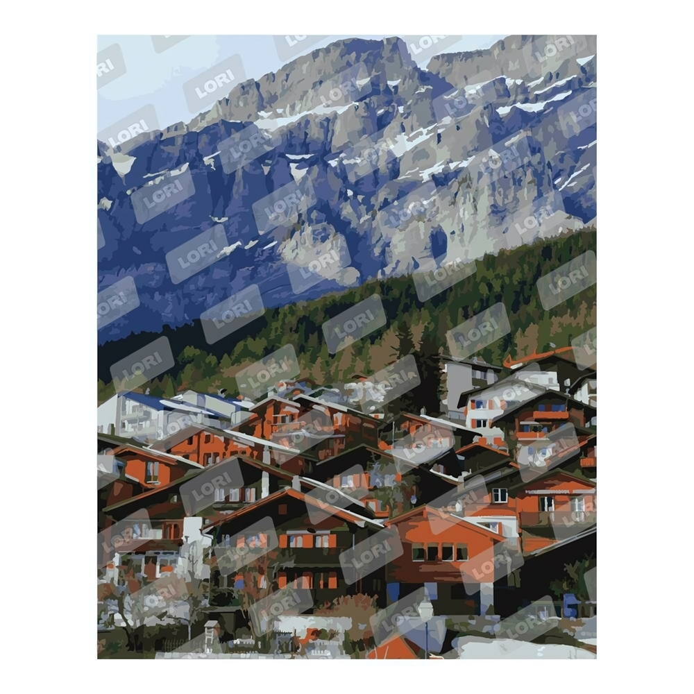 Картина по номерам 40*50см "Горный курорт" (Lori)