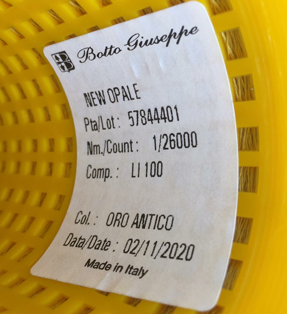 NEW OPALE Botto Giuseppe 100% лен 2600м/100гр col. Oro antico S711 Есть бобинки: 120гр