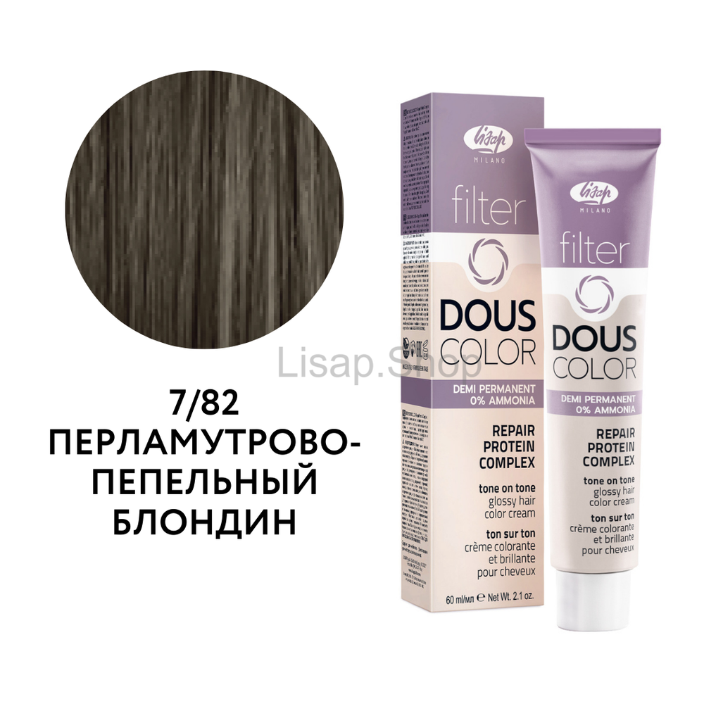 Полуперманентный безаммиачный крем-краситель тон-в-тон "Filter Dous Сolor" (60мл)