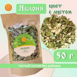 Яблоня цвет / цвет с листом.
