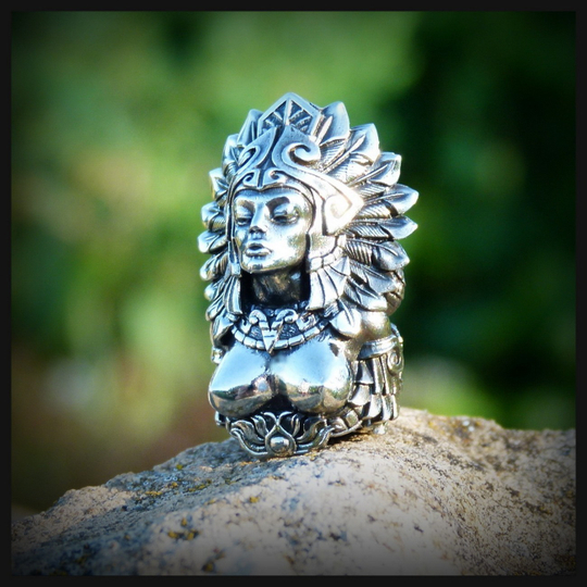 Бусина "Акатава - Та, Которая Грезит" для темляков мельхиор