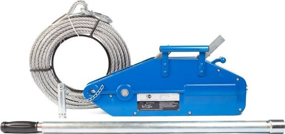 Лебедка рычажная тросовая TOR МТМ 1,6 Г=1,6 т, Д=20 м (11216) 11216