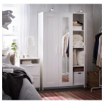 Шкаф платяной 3-дверный - IKEA BRIMNES/БРИМНЭС/БРИМНЕС ИКЕА, 117х190 см, белый,