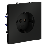 Розетка встраиваемая VOLTUM S70 с заземлением 16А, (черный матовый)
