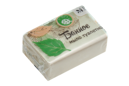 Мыло туалетное Банное 200г Ординарное в цветной обертке флоупак ММК
